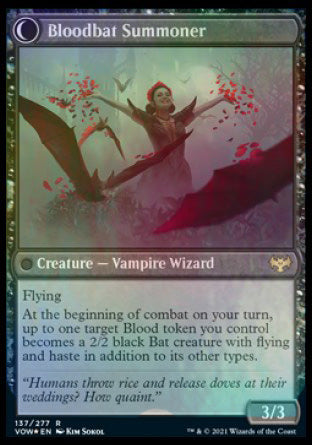 Voldaren Bloodcaster // Bloodbat Summoner [Innistrad: Crimson Vow Prerelease Promos] | Good Games North
