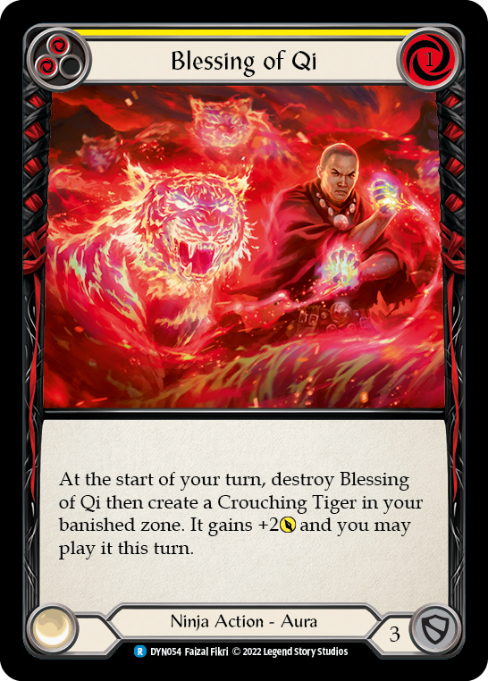 Blessing of Qi (Yellow) [DYN054] (Dynasty)  Rainbow Foil | Good Games North