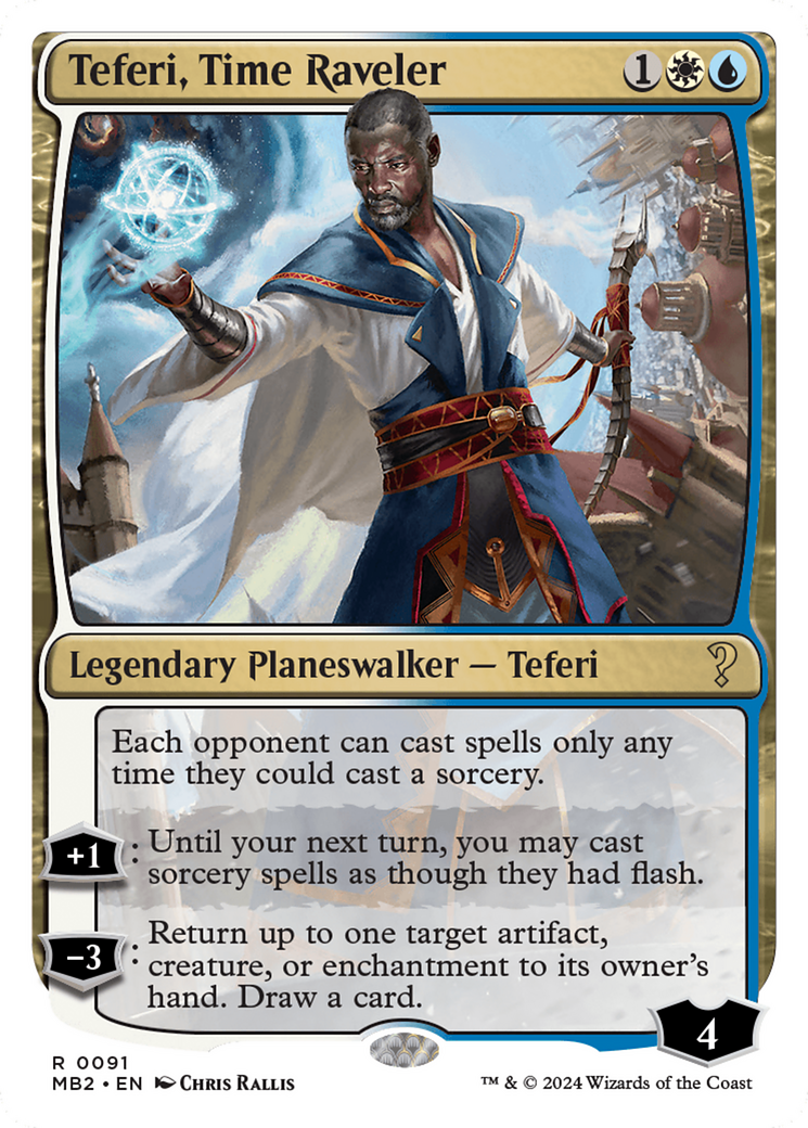 Teferi, Time Raveler (White Border) [Mystery Booster 2] | Good Games North