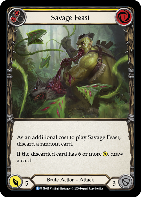 Savage Feast (Yellow) [U-WTR015] (Welcome to Rathe Unlimited)  Unlimited Rainbow Foil | Good Games North