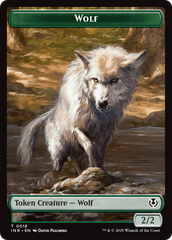 Wolf (0018) // Emblem - Arlinn, Embraces by the Moon Double-Sided Token [Innistrad Remastered Tokens] | Good Games North
