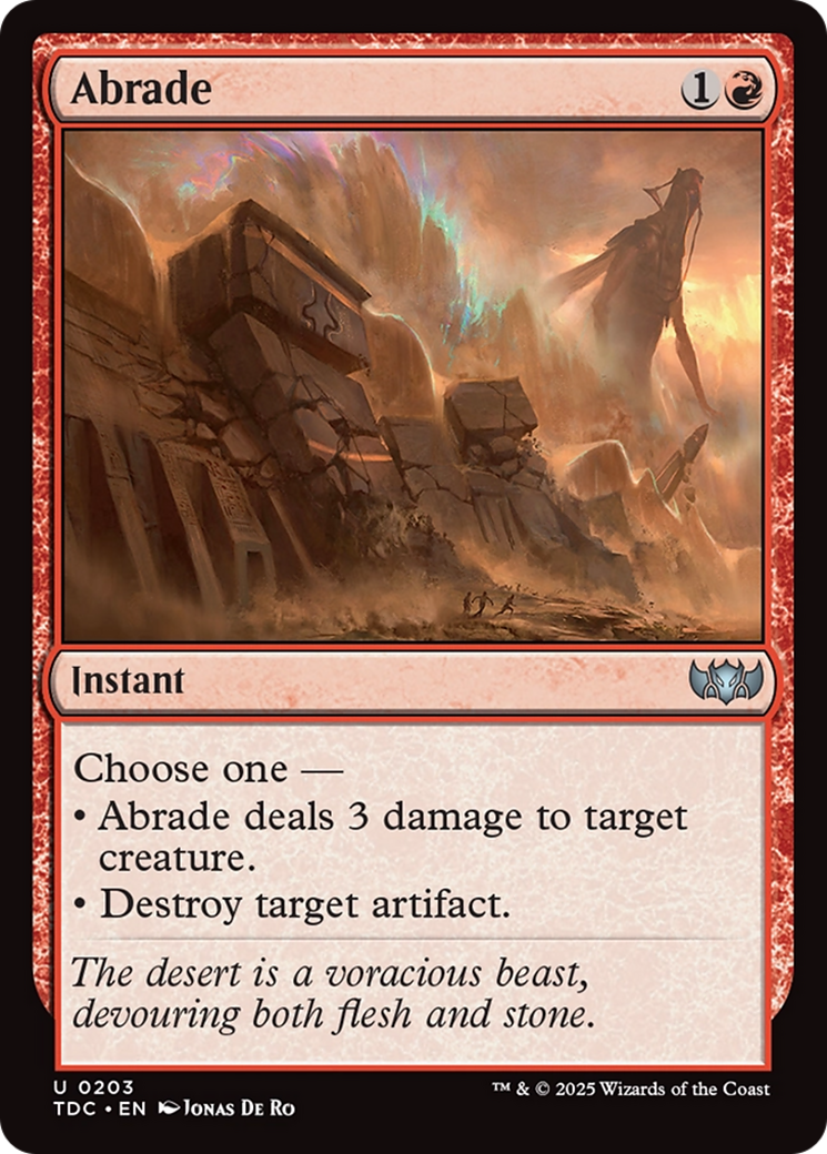 Abrade [Tarkir: Dragonstorm Commander] | Good Games North