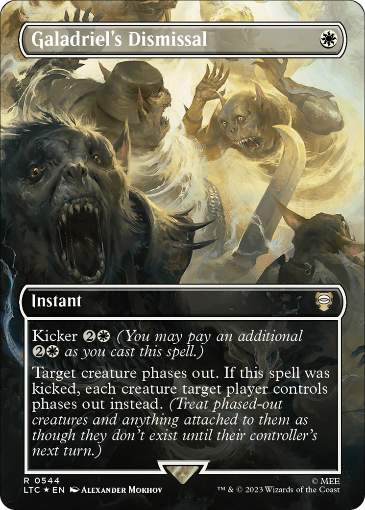 Galadriel's Dismissal (Borderless) (Surge Foil) [The Lord of the Rings: Tales of Middle-Earth Commander] | Good Games North