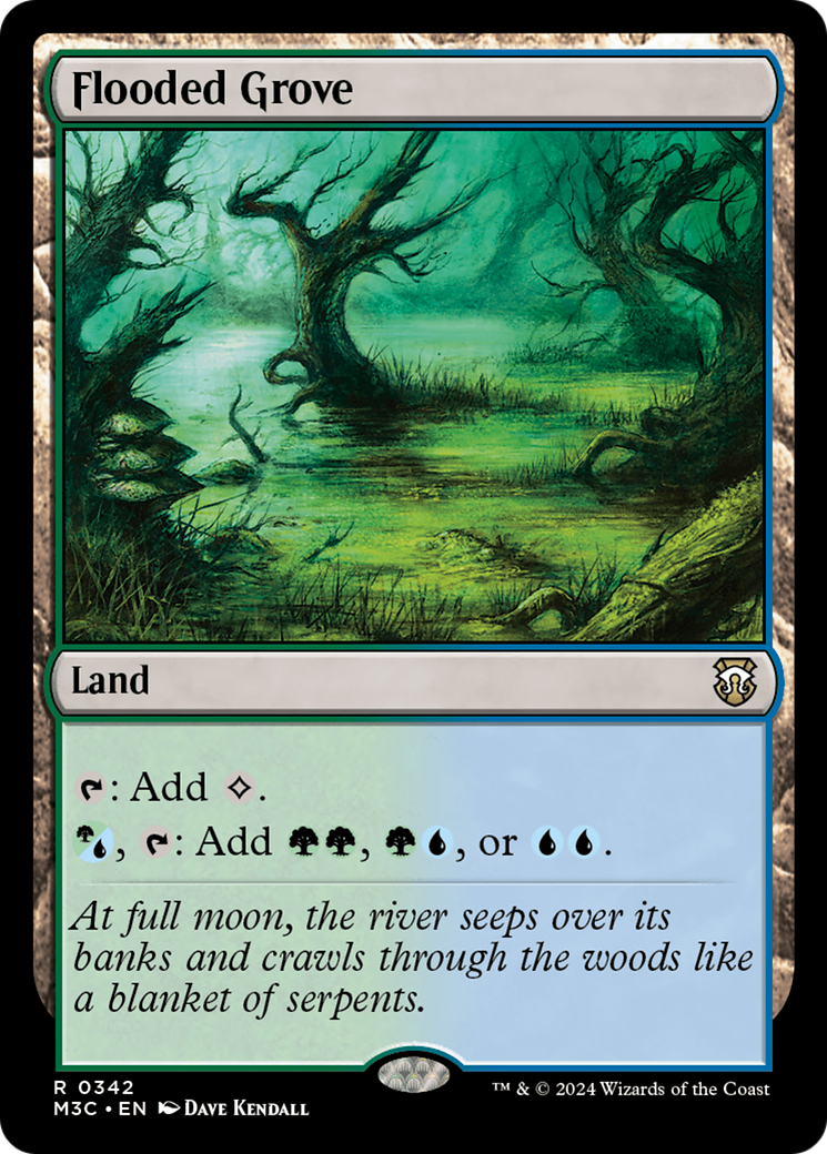 Flooded Grove (Ripple Foil) [Modern Horizons 3 Commander] | Good Games North