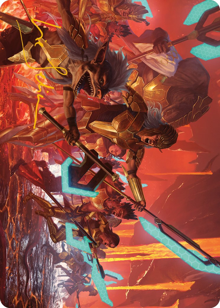 Roar of Resistance Art Card (Gold-Stamped Signature) [Phyrexia: All Will Be One Art Series] | Good Games North
