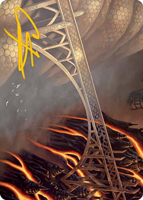 Rustvale Bridge Art Card (Gold-Stamped Signature) [Modern Horizons 2 Art Series] | Good Games North