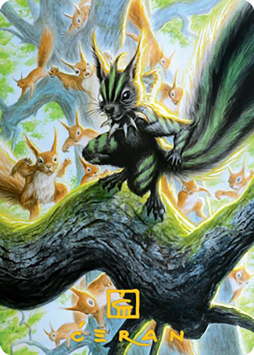 Chatterfang, Squirrel General Art Card (67) (Gold-Stamped Signature) [Modern Horizons 2 Art Series] | Good Games North