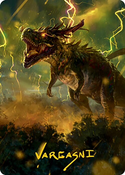 Thrasta, Tempest's Roar Art Card (42) (Gold-Stamped Signature) [Modern Horizons 2 Art Series] | Good Games North