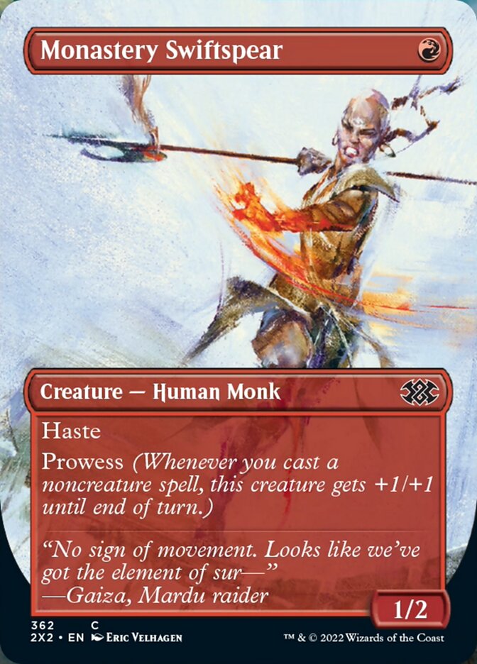 Monastery Swiftspear (Borderless Alternate Art) [Double Masters 2022] | Good Games North