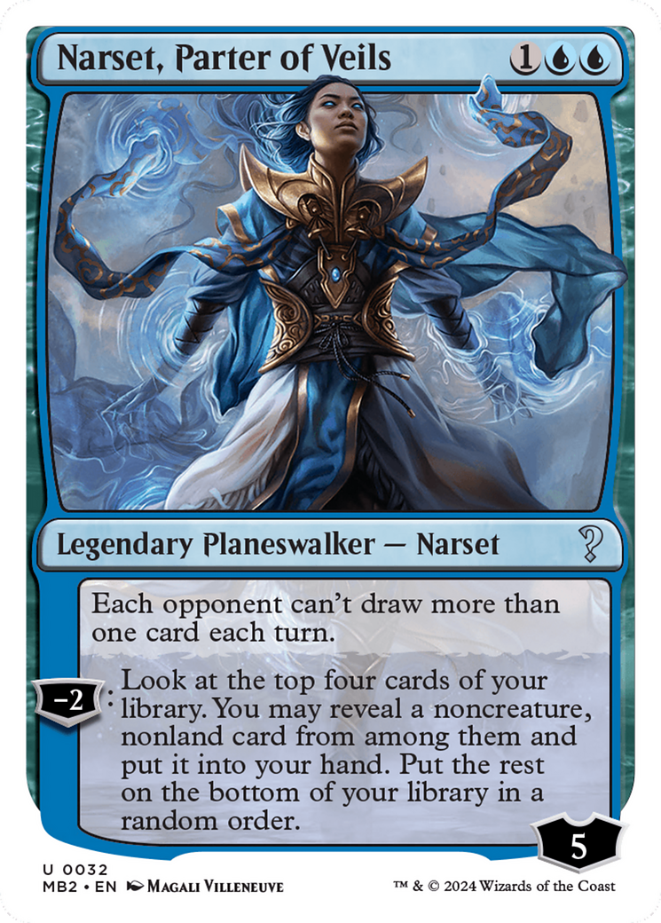 Narset, Parter of Veils (White Border) [Mystery Booster 2] | Good Games North