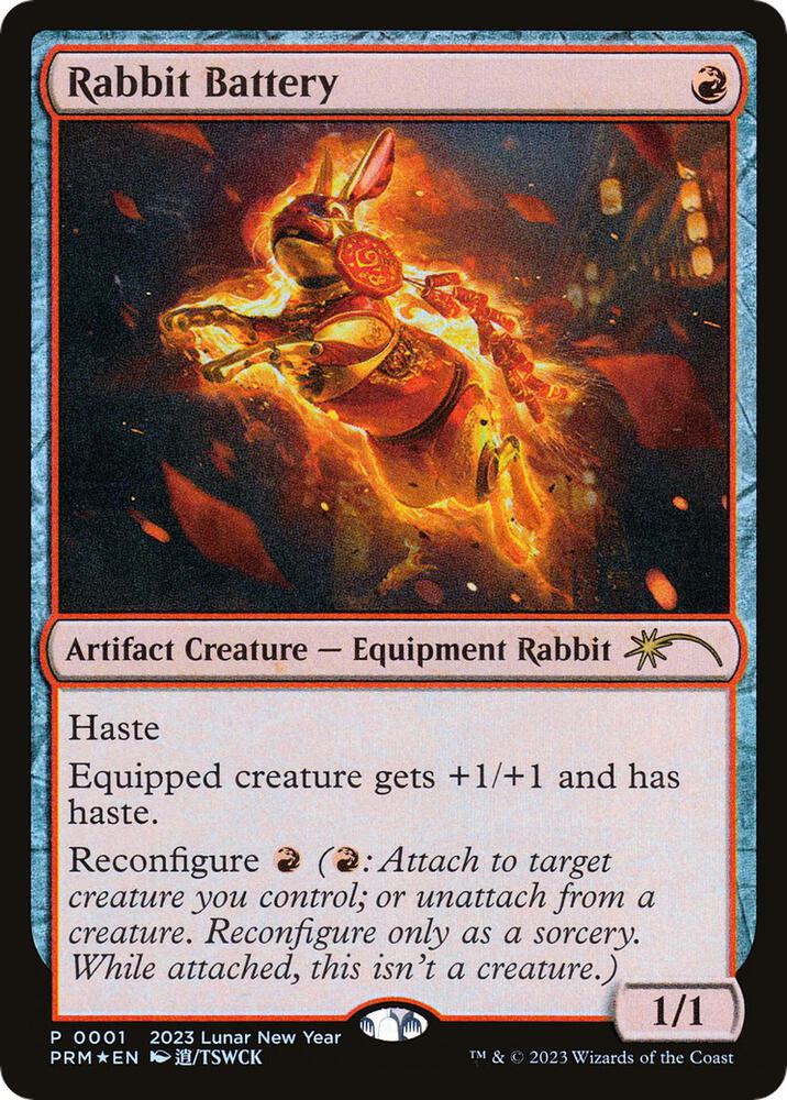 Rabbit Battery 1/2 (Unique and Miscellaneous Promos)  - Foil | Good Games North