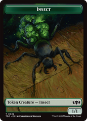 Insect (0022) // Plant Double-Sided Token [Tarkir: Dragonstorm Commander Tokens] | Good Games North