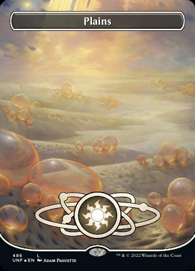 Plains (486) (Planetary Space-ic Land) (Galaxy Foil) [Unfinity] | Good Games North