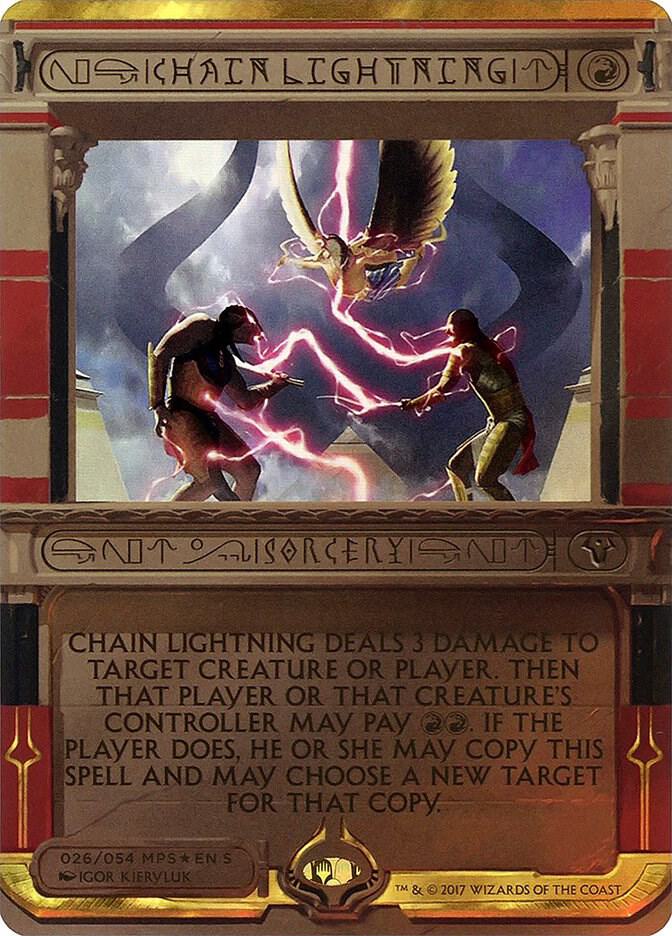 Chain Lightning 26/54 (Masterpiece Series: Amonkhet Invocations)  - Foil | Good Games North