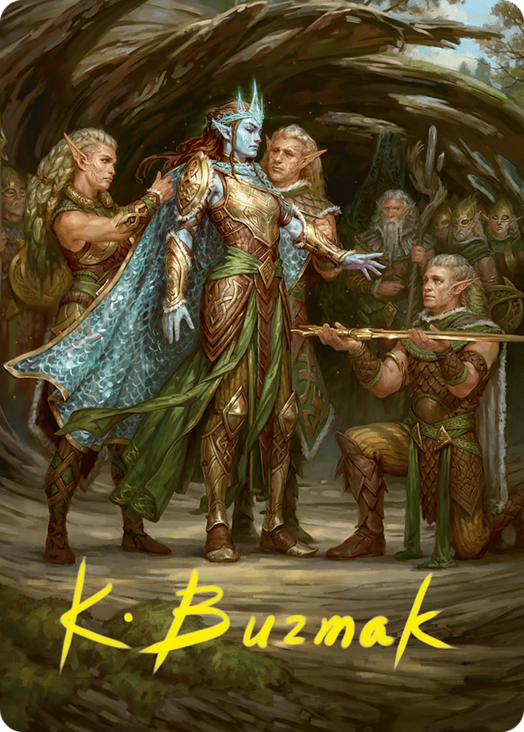 Lathril, Blade of the Elves Art Card (48/54) (Gold-Stamped Signature) [Foundations Art Series] | Good Games North