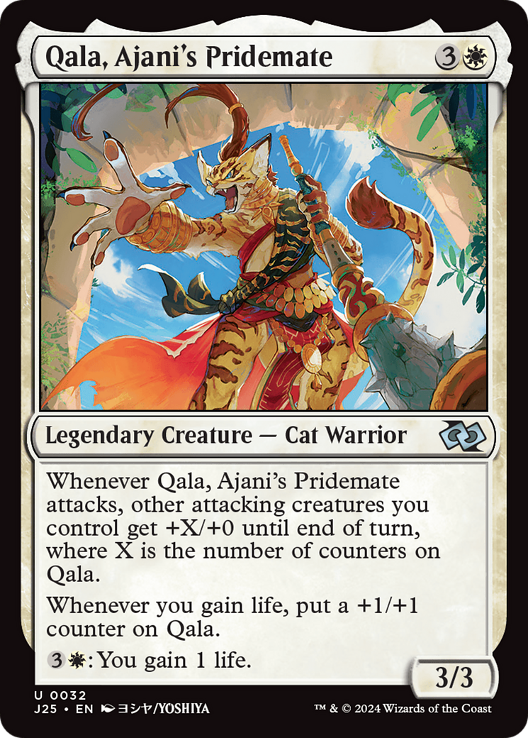 Qala, Ajani's Pridemate (Anime) [Foundations Jumpstart] | Good Games North