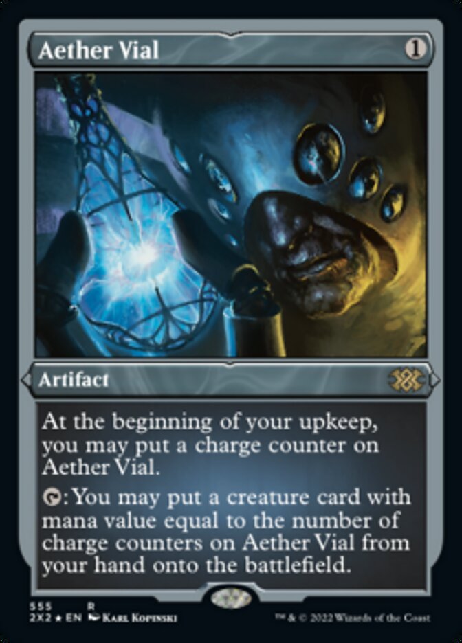 Aether Vial (Foil Etched) [Double Masters 2022] | Good Games North