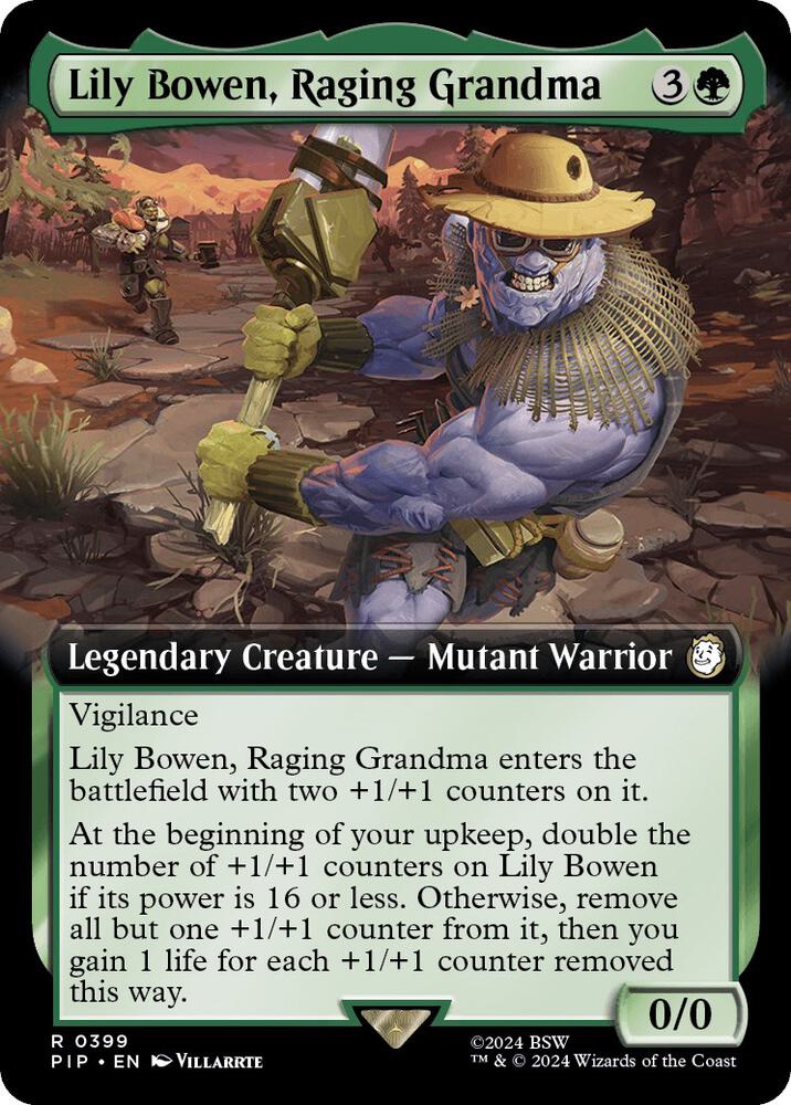 Lily Bowen, Raging Grandma 399/326 (Universes Beyond: Fallout)  - Extended Art Foil | Good Games North
