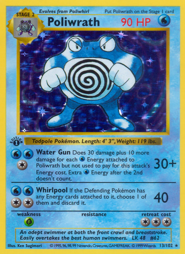 Poliwrath (13/102) (Shadowless) [Base Set 1st Edition] | Good Games North