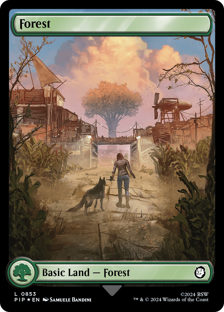 Forest (0853) (Surge Foil) [Fallout] | Good Games North