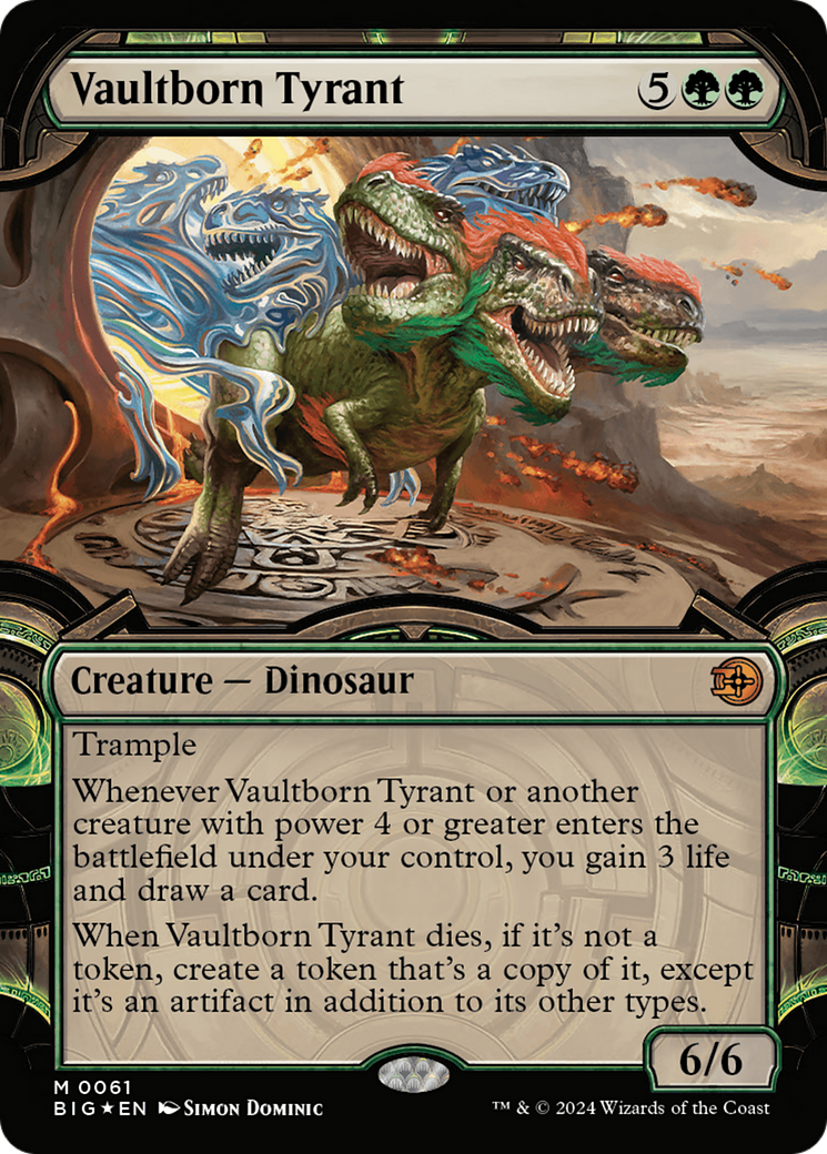 Vaultborn Tyrant (Showcase) (Raised Foil) [Outlaws of Thunder Junction: The Big Score] | Good Games North