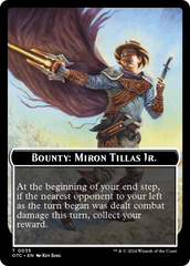 Bounty: Miron Tillas Jr. // Bounty Rules Double-Sided Token [Outlaws of Thunder Junction Commander Tokens] | Good Games North