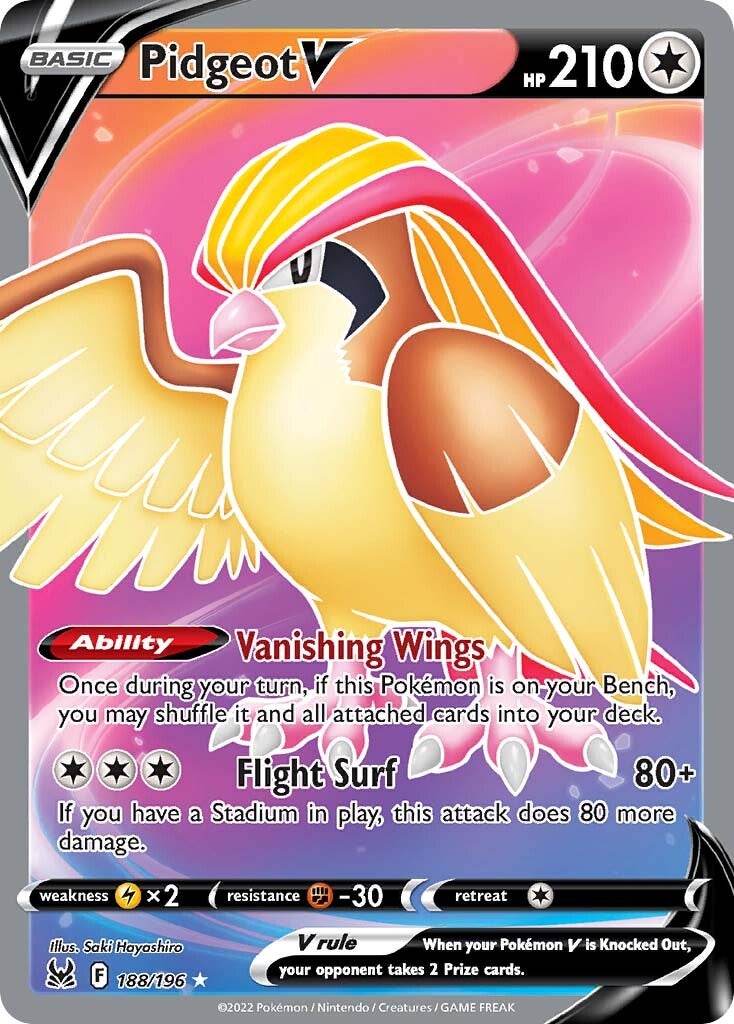 Pidgeot V (188/196) [Sword & Shield: Lost Origin] | Good Games North