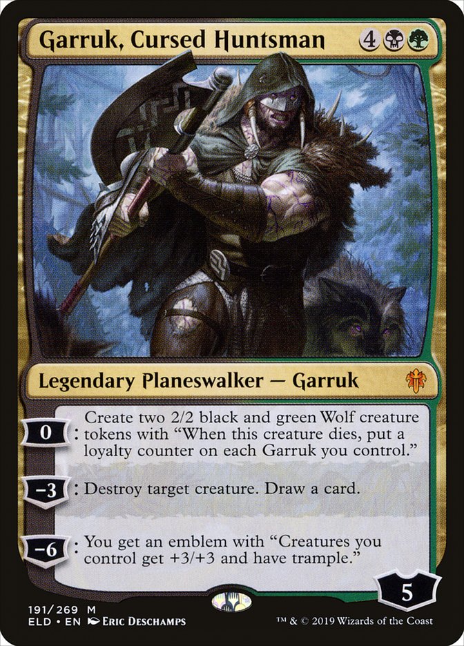 Garruk, Cursed Huntsman (Throne of Eldraine)  - Foil | Good Games North