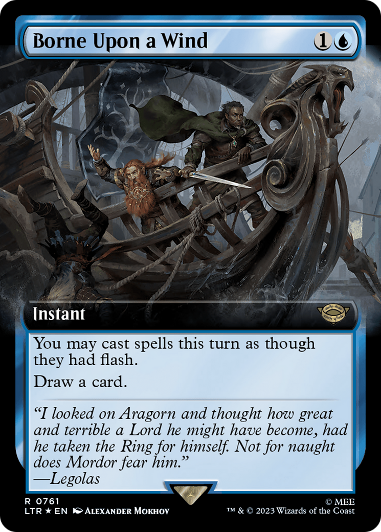 Borne Upon a Wind (Extended Art) (Surge Foil) [The Lord of the Rings: Tales of Middle-Earth] | Good Games North