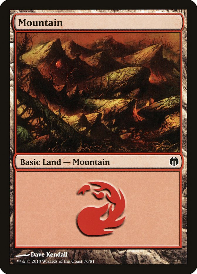 Mountain (76) [Duel Decks: Heroes vs. Monsters] | Good Games North
