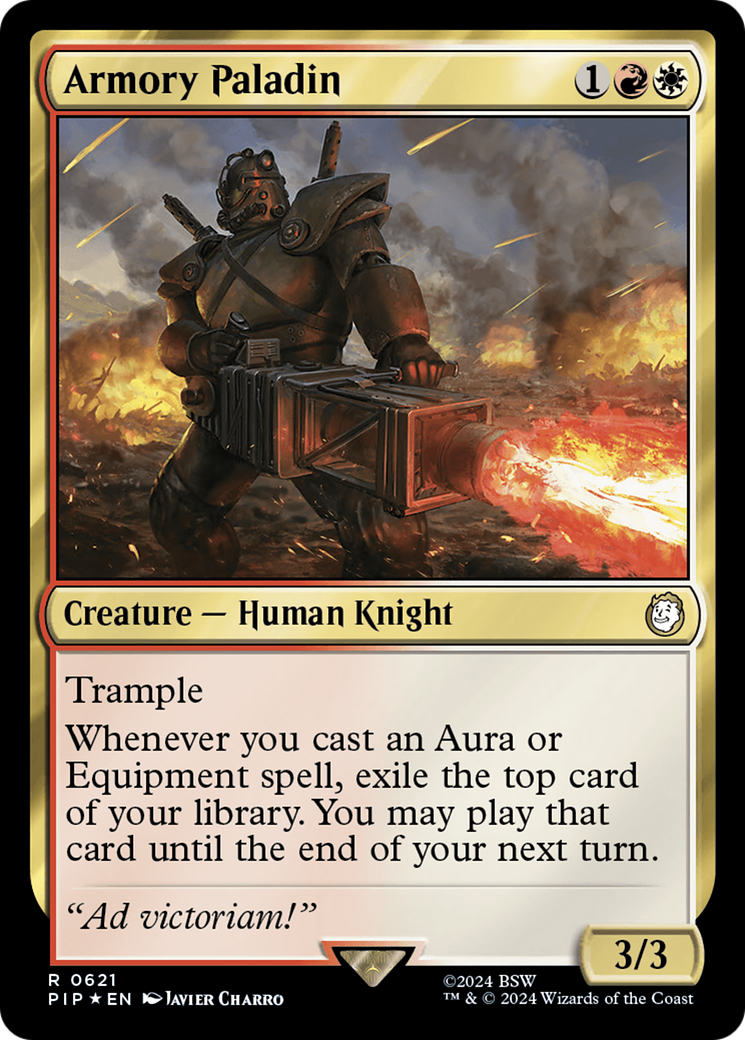 Armory Paladin (Surge Foil) [Fallout] | Good Games North