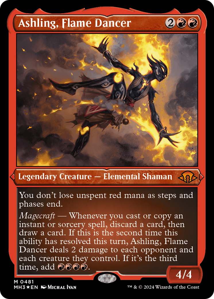 Ashling, Flame Dancer (Foil Etched) [Modern Horizons 3] | Good Games North