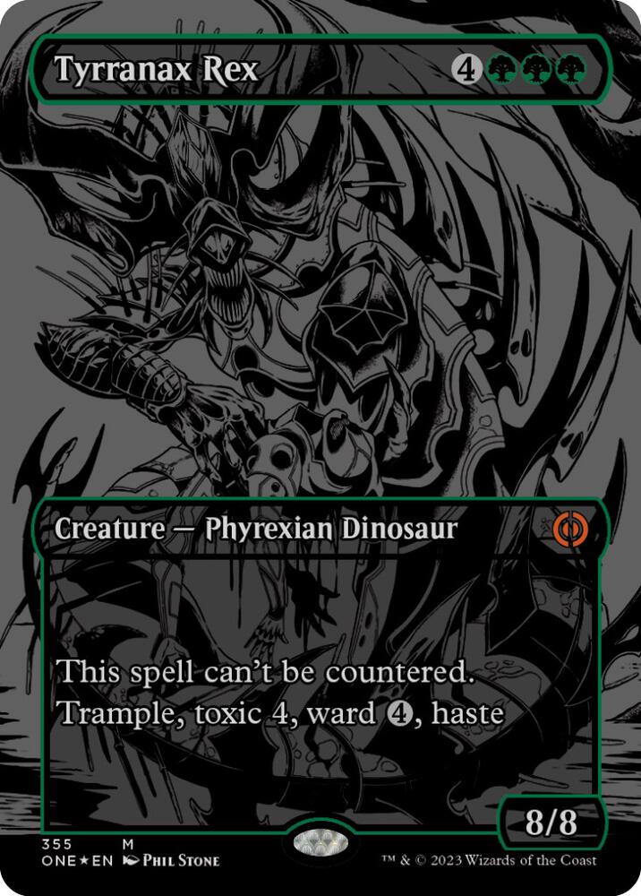 Tyrranax Rex 355 (Phyrexia: All Will Be One)  - Oil Slick Foil | Good Games North