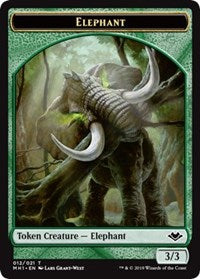 Elephant (012) // Spirit (016) Double-Sided Token [Modern Horizons Tokens] | Good Games North