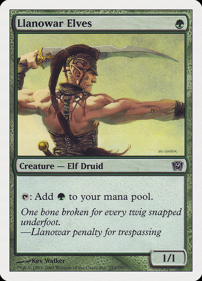Llanowar Elves (9th Edition) [Oversize Cards] | Good Games North