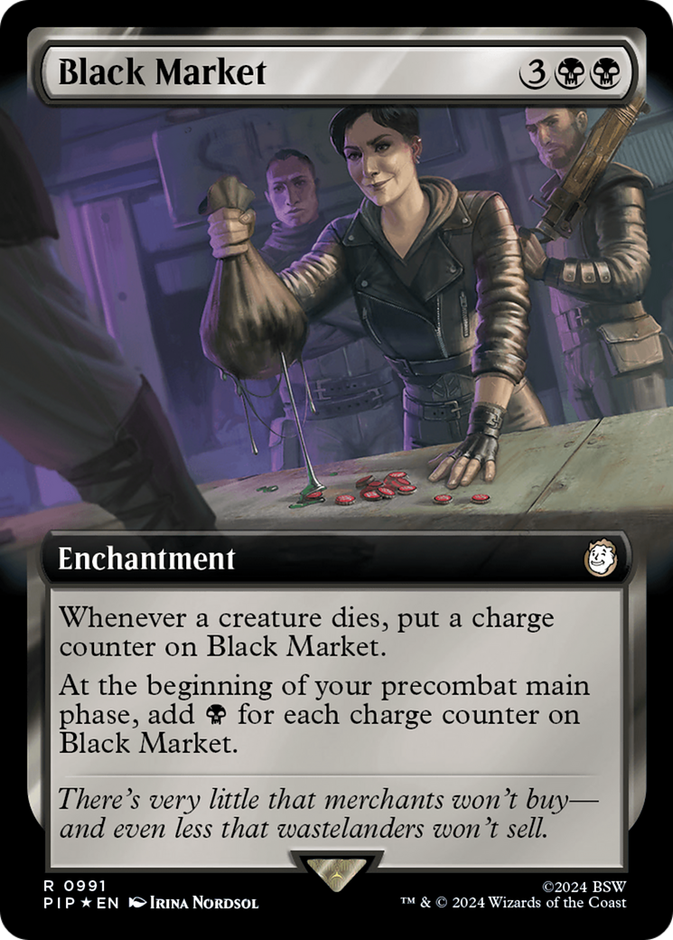 Black Market (Extended Art) (Surge Foil) [Fallout] | Good Games North