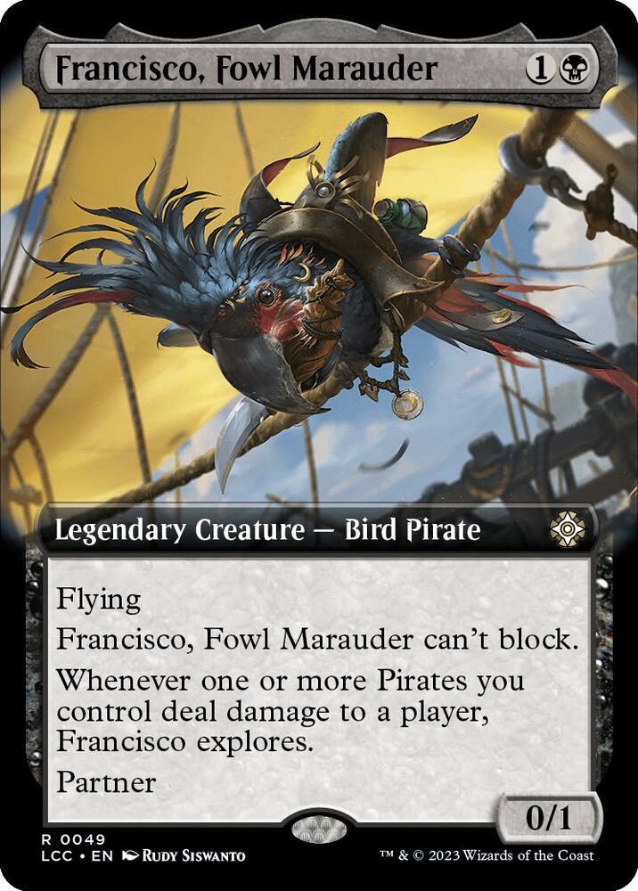 Francisco Fowl Marauder Extended Art (Commander: The Lost Caverns of Ixalan)  | Good Games North