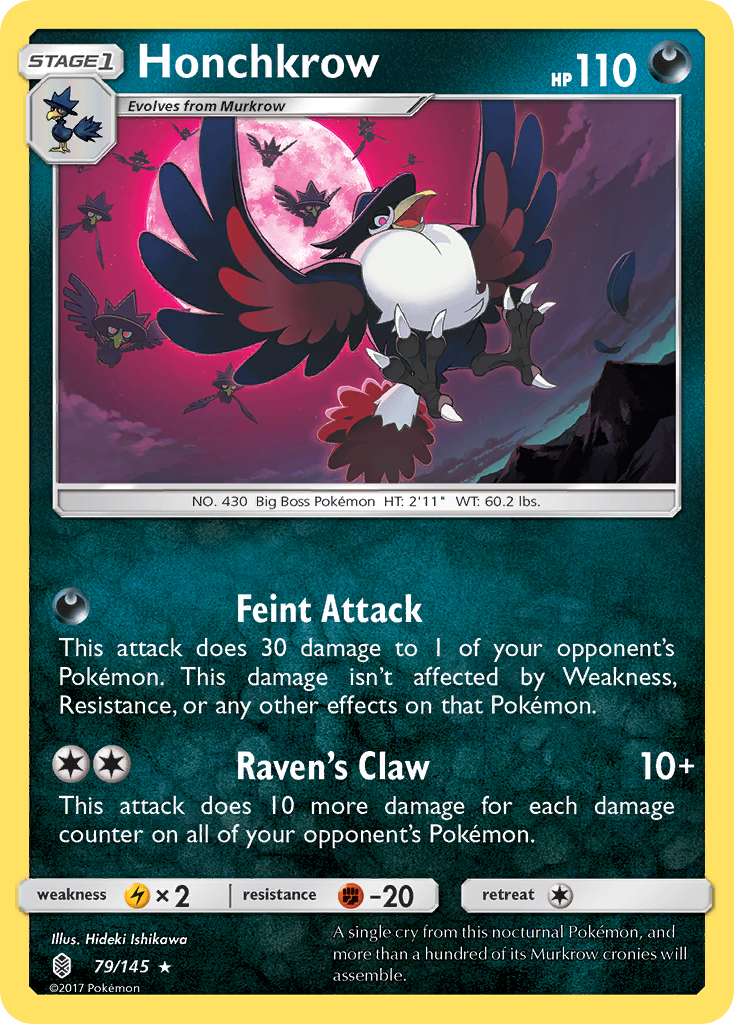 Honchkrow (79/145) [Sun & Moon: Guardians Rising] | Good Games North