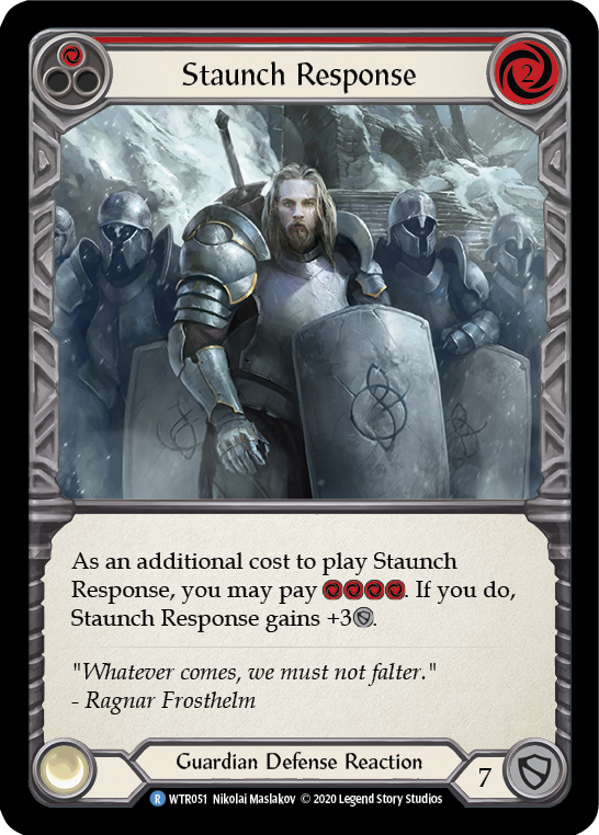 Staunch Response (Red) [U-WTR051] (Welcome to Rathe Unlimited)  Unlimited Normal | Good Games North