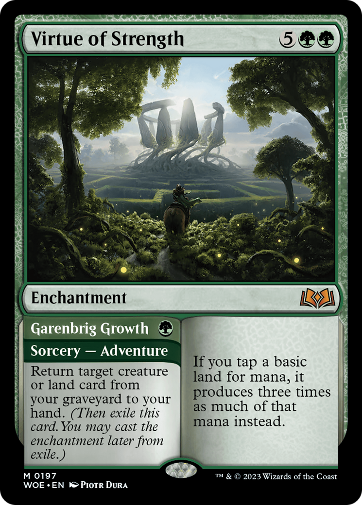Virtue of Strength // Garenbrig Growth [Wilds of Eldraine] | Good Games North