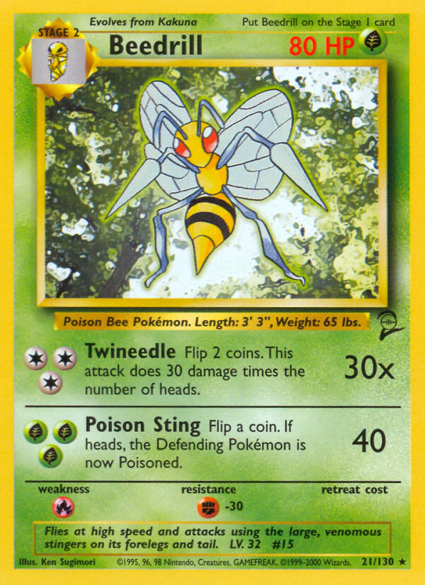 Beedrill (21/130) [Base Set 2] | Good Games North