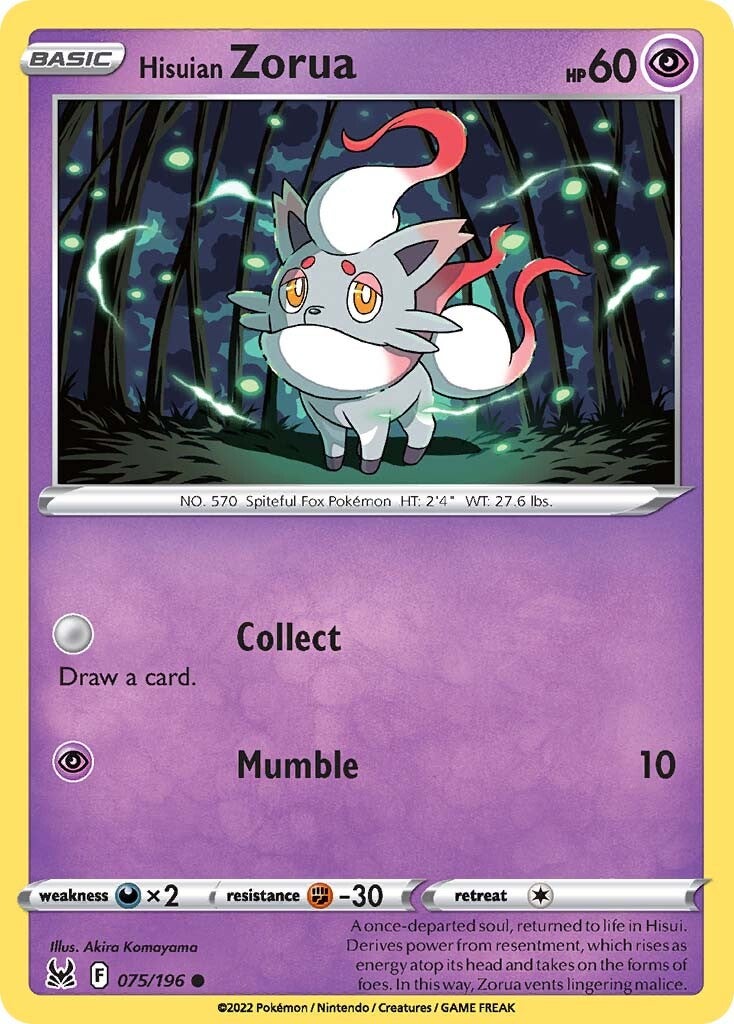 Hisuian Zorua (075/196) [Sword & Shield: Lost Origin] | Good Games North