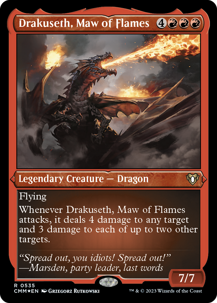 Drakuseth, Maw of Flames (Foil Etched) [Commander Masters] | Good Games North