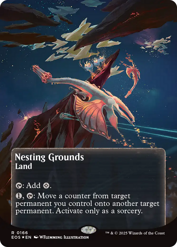Nesting Grounds (0166) (Borderless) (Galaxy Foil) [Edge of Eternities: Stellar Sights] | Good Games North