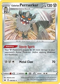 Galarian Perrserker (128/202) (Theme Deck Exclusive) [Sword & Shield: Base Set] | Good Games North