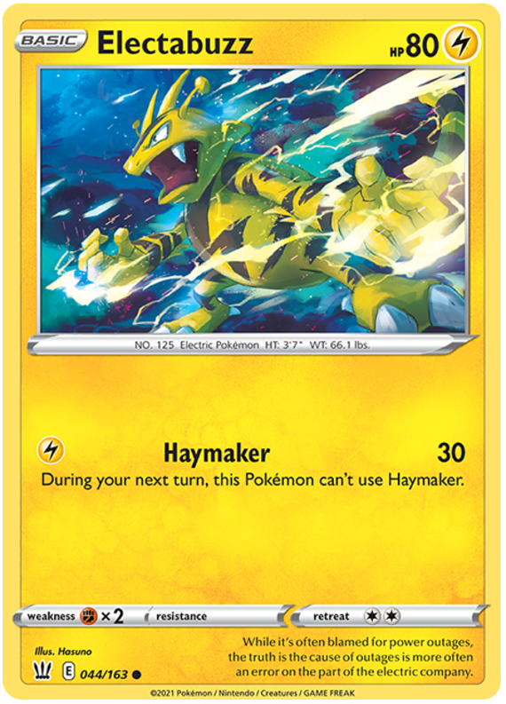 Electabuzz (044/163) [Sword & Shield: Battle Styles] | Good Games North