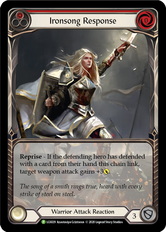 Ironsong Response (Red) [LGS029] (Promo)  Rainbow Foil | Good Games North