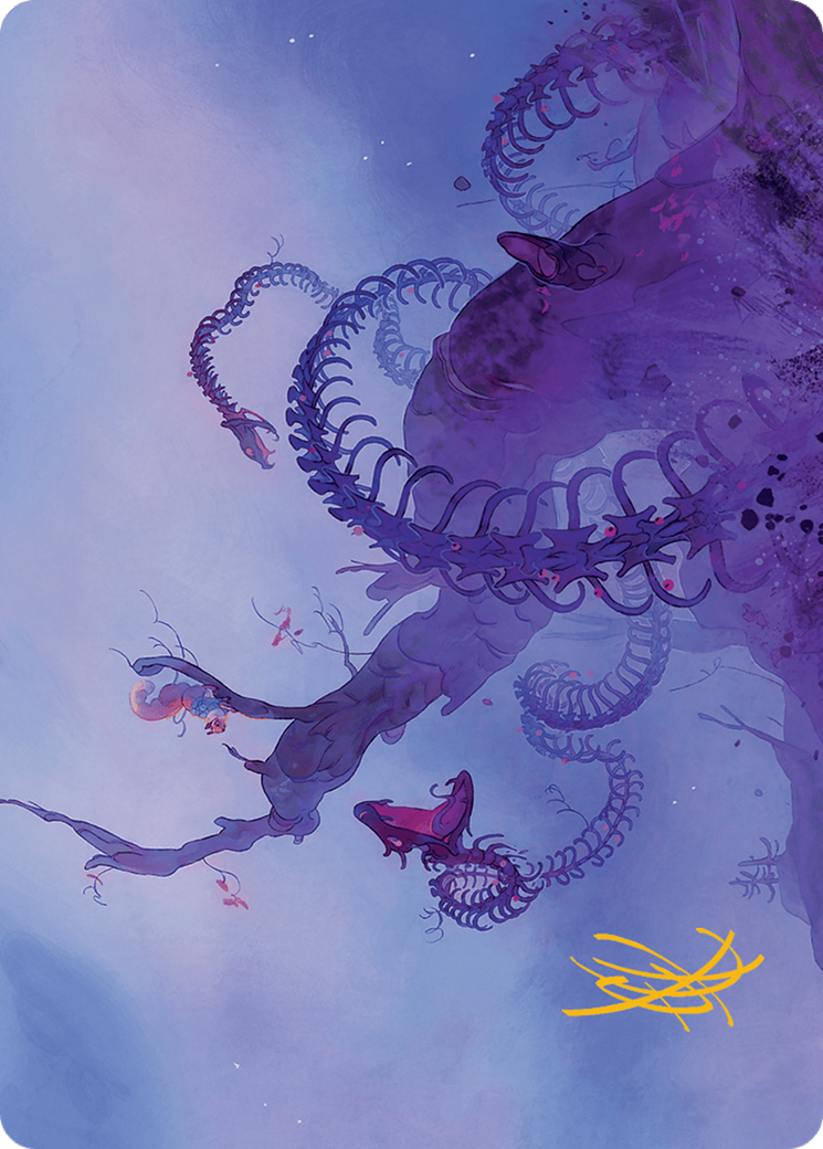 Coiling Rebirth Art Card (Gold-Stamped Signature) [Bloomburrow Art Series] | Good Games North