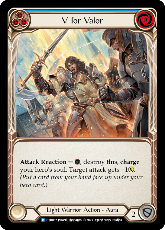 V for Valor (Blue) [DTD062] (Dusk Till Dawn)  Rainbow Foil | Good Games North