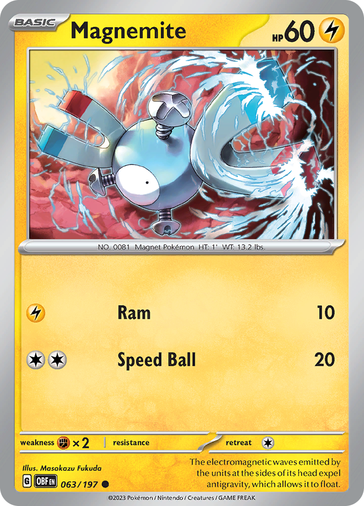 Magnemite (063/197) [Scarlet & Violet: Obsidian Flames] | Good Games North